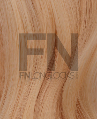Luxury real human remy hair extensions with smooth, natural blonde texture for seamless styling