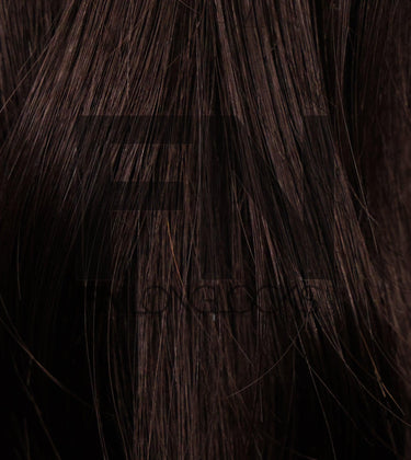 Luxury dark brown human hair extensions, smooth and silky texture for natural volume and length