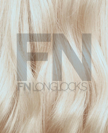 Luxury blonde human hair extensions, smooth and silky texture for natural volume and length.