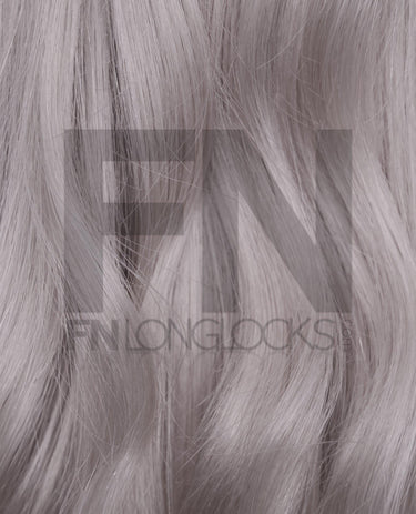 Luxury silver gray human hair extensions, smooth and silky texture for natural volume and length.