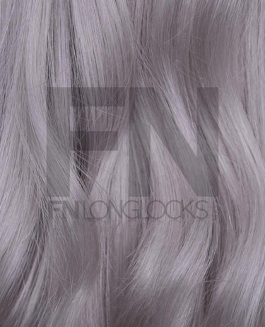 Smooth silver gray human hair extensions, luxury remy hair for seamless blend and volume