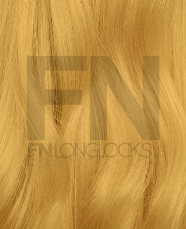 Luxury blonde human hair extensions with smooth, silky texture for natural volume and length