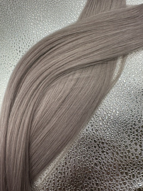 Color Silver Grey Tape In Hair Extensions