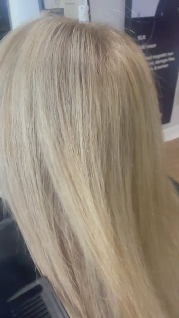 Video showing blonde color 18/22 mix FNlonglocks